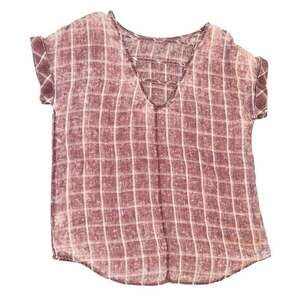 Rock & Republic Red Cap Sleeve Boxy Blouse